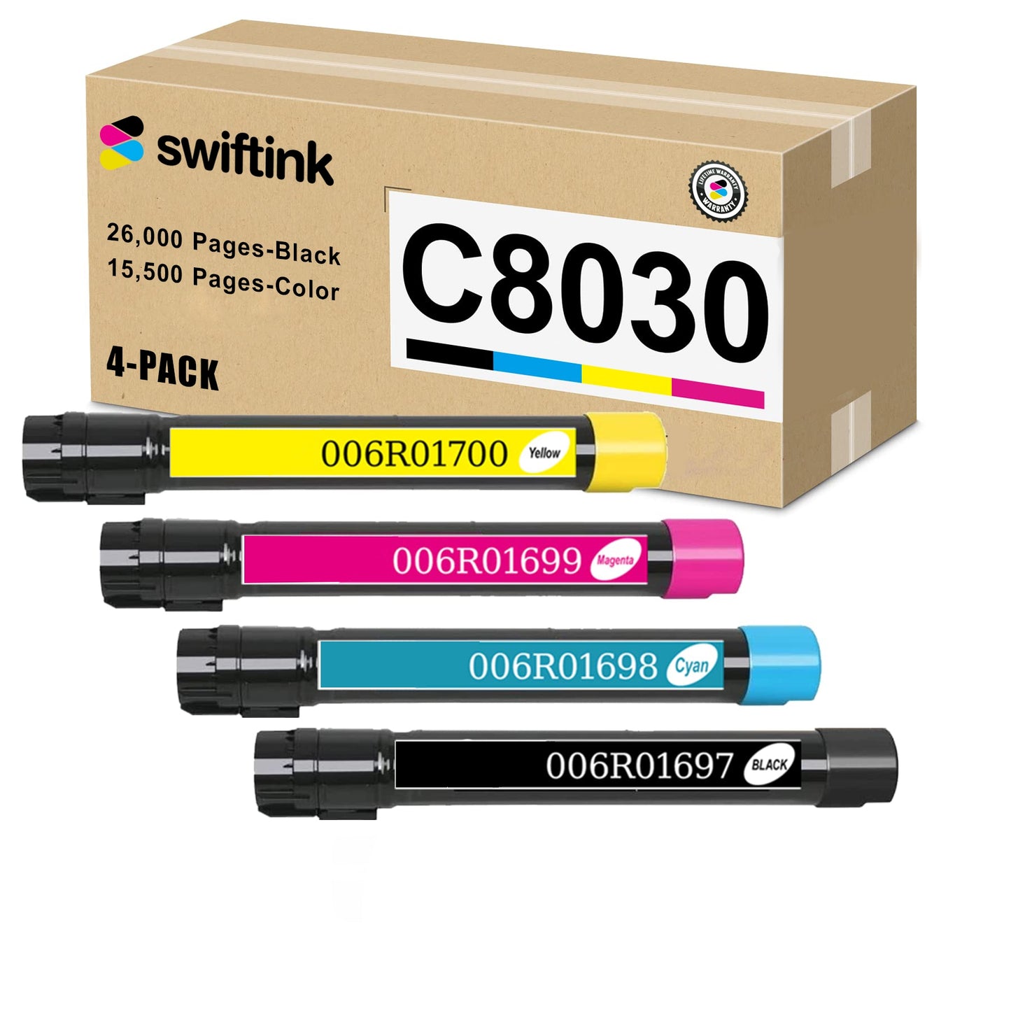 Compatible Xerox AltaLink C8030 / C8035 / C8045 / C8055 / C8070 Laser Toner Cartridge Set of 4