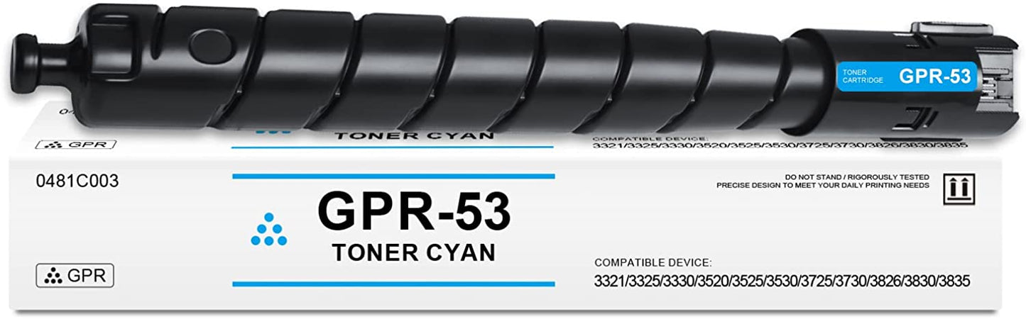 Compatible Canon GPR-53 Cyan Toner Cartridge 8525B003, 19K Pages