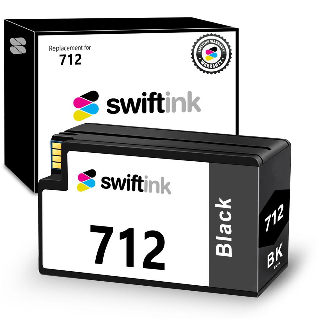 Remanufactured HP 712 80ml Black DesignJet Ink Cartridge, 3ED71A