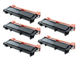 Compatible Brother TN660 High Yield Black Toner Cartridges – Set of 5