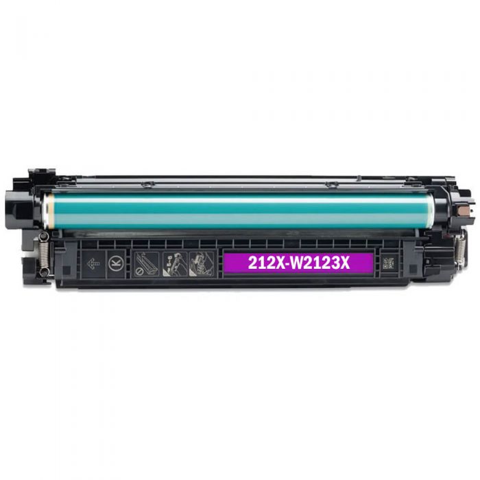 Compatible HP W2123X (HP 212X) High Yield Magenta Toner Cartridge (10,000 Page Yield) (No Chip)