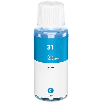 Compatible hp 31 (1vu26a) cyan ink bottle 70ml
