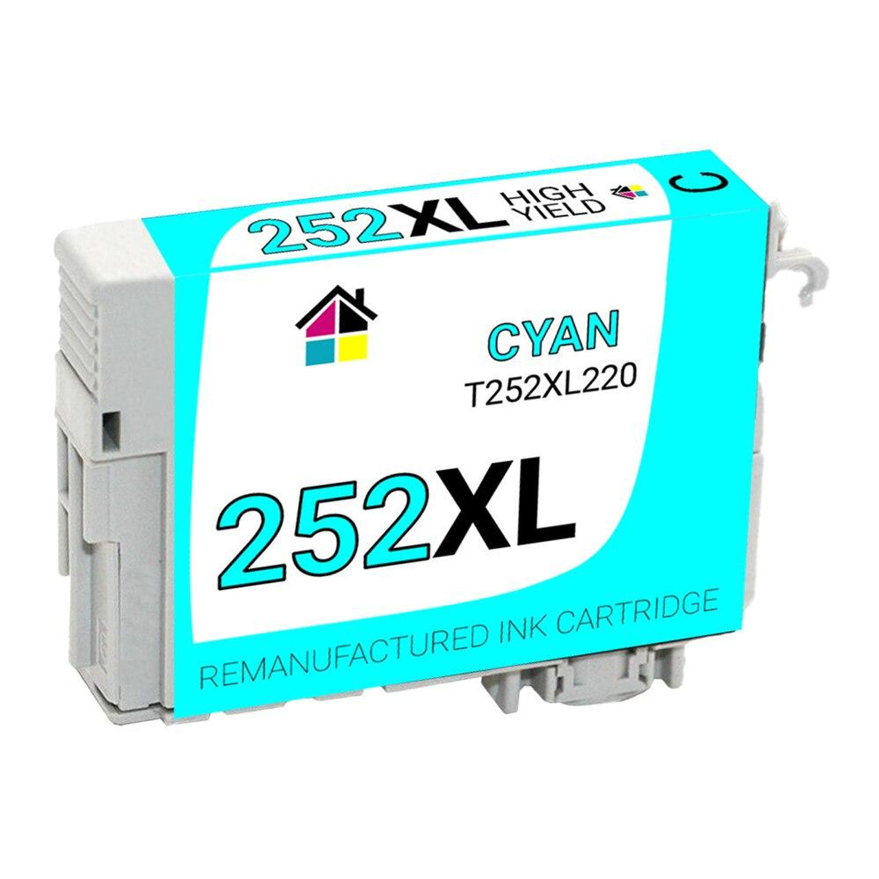 Remanufactured Epson 252XL High Yield Cyan Ink Cartridge – T252XL220