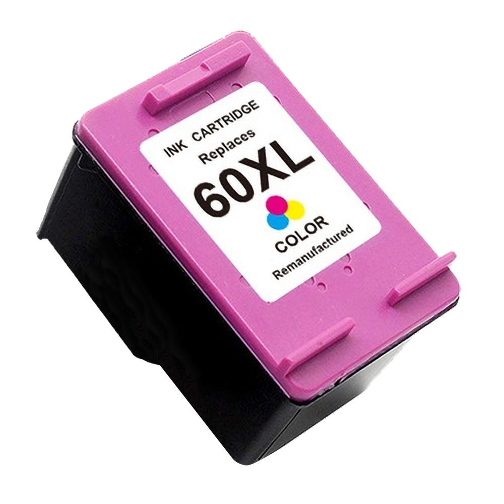 Remanufactured Replacement High Yield Tri-Color Ink Cartridge for CC644WN / HP 60XL