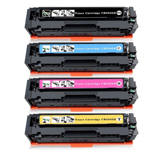 Compatible Canon 045H (Black, Cyan, Magenta, Yellow) Set of 4 High Yield Toners