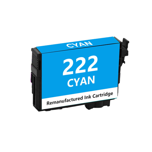 Remanufactured Epson 222 Cyan Ink Cartridge - T222220