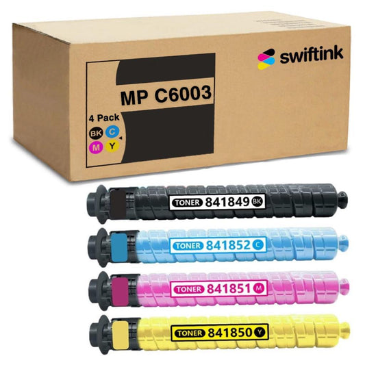 Compatible Ricoh Laser Toner Cartridge for 841849, 841852, 841851, 841850 (4 Pack) (BK,C,M,Y)