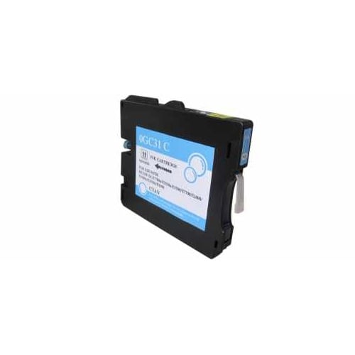 Compatible Ricoh 405702 (GC31C HY) High-Yield Cyan Ink Cartridge W/ Chip for Aficio GX e5550N