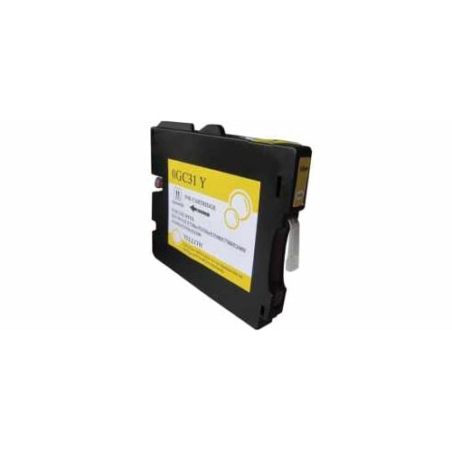 Compatible Ricoh 405704 (GC31Y HY) High-Yield Yellow Ink Cartridge W/ Chip for Aficio GX e5550N