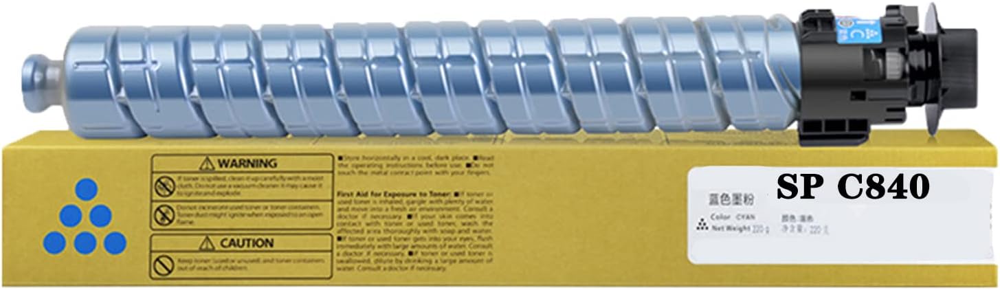 Compatible Ricoh SP C840A (821258) Toner Cartridge, Cyan 34K Yield