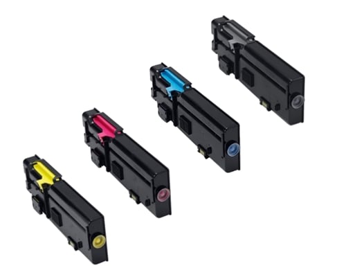 Compatible Set of 4 High-Yield (Black, Cyan, Magenta, Yellow) Toners for the Dell C2660dn / Dell C2665dnf