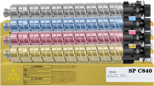 Compatible Ricoh SP C840A (821255, 821258, 821257, 821256) 4-Pack Toner Cartridges