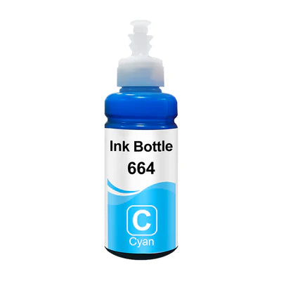 Compatible Epson 664 (T664220) Ultra HY Cyan Ink Bottle