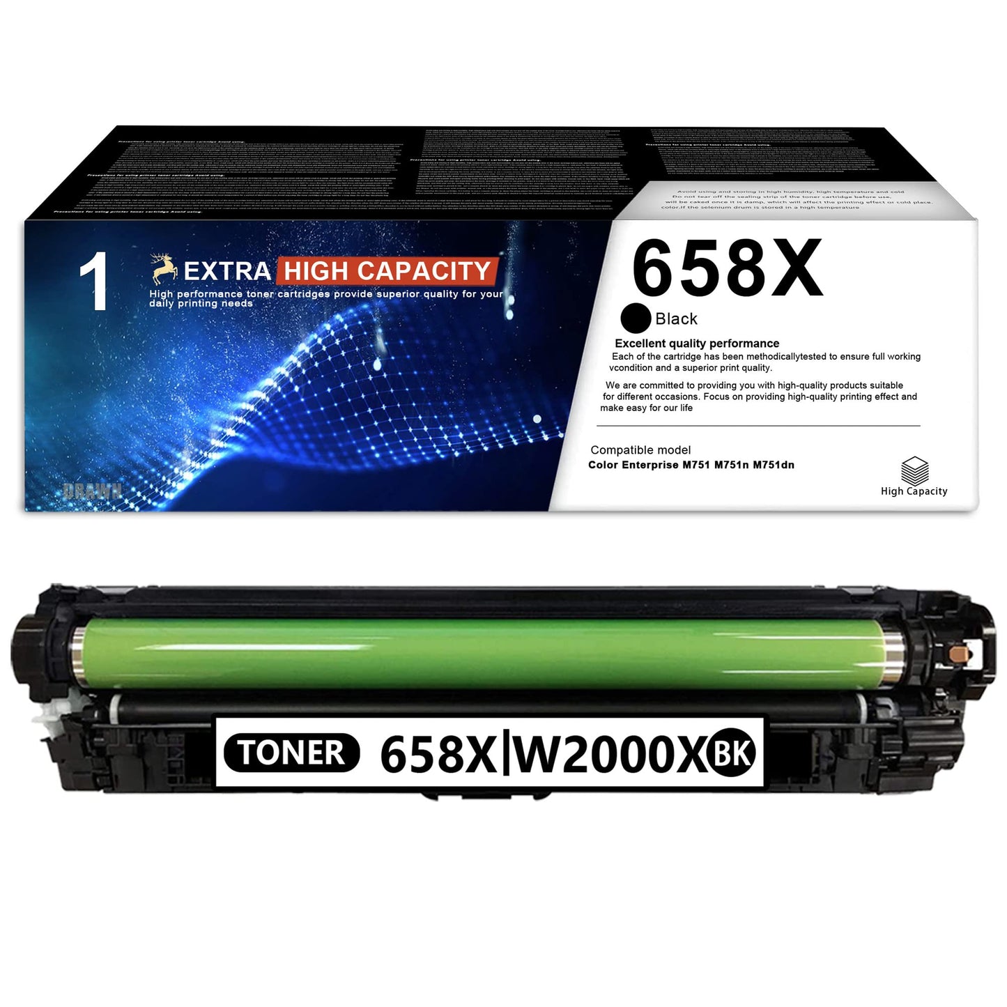 Compatible HP 658X (W2000X) High Yield Black Toner Cartridge