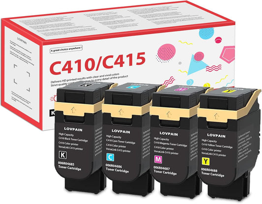 Compatible Xerox C410/VersaLink C415 High Capacity 4-Set Toner Bundle
