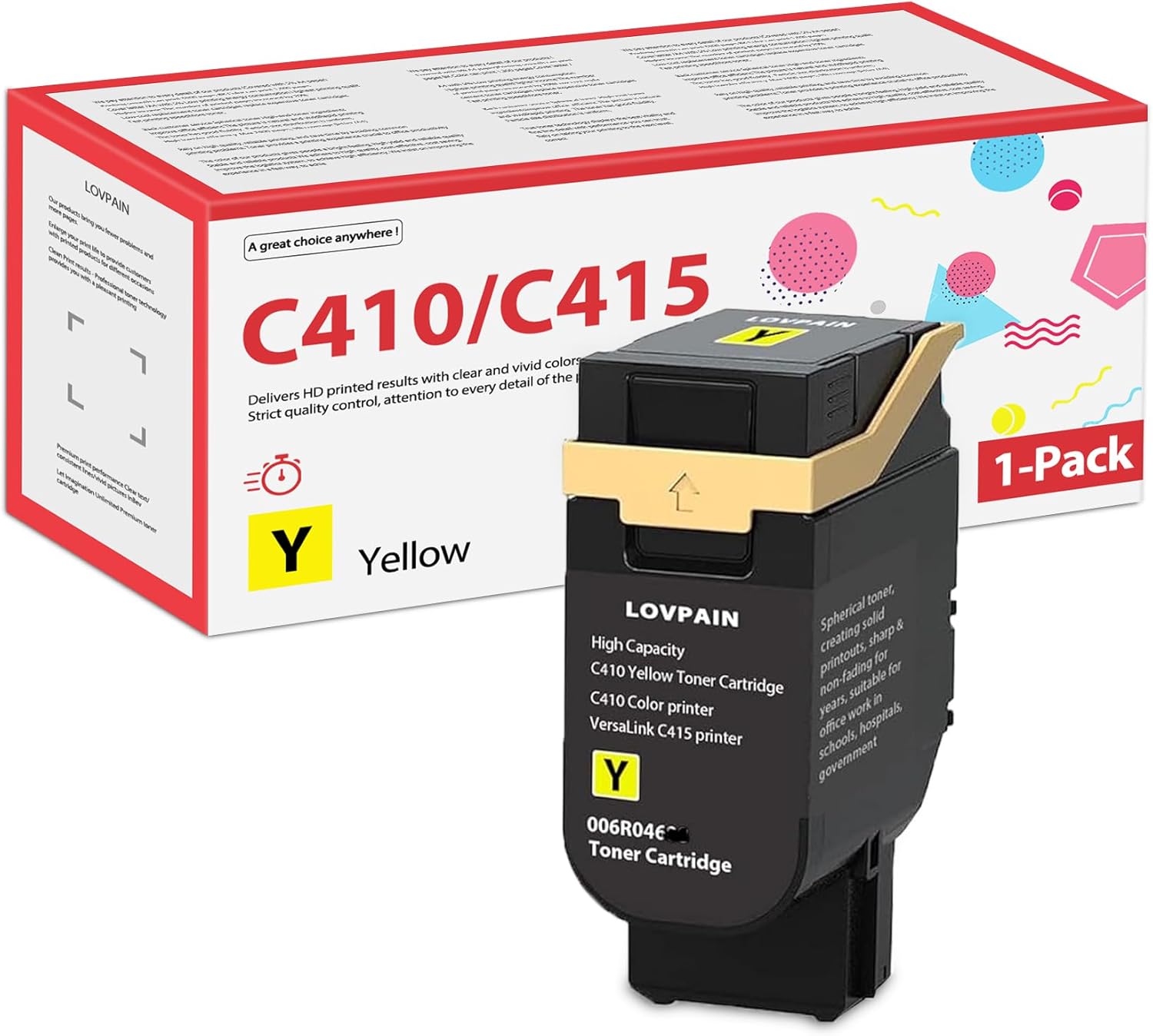 Compatible Xerox C410/VersaLink C415 High Capacity Yellow Toner Cartridge - 006R04688