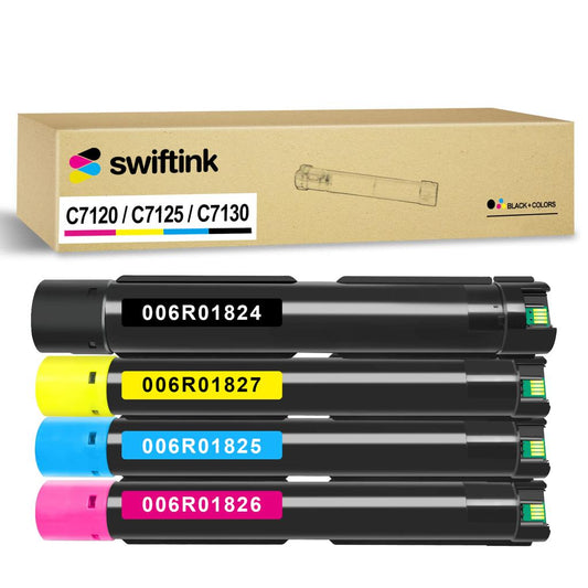 Compatible Xerox VersaLink C7120/C7125/C7130 (Black, Cyan, Magenta, Yellow) Laser Toner Cartridge Set of 4