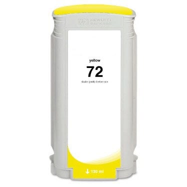 Remanufactured Replacement High Yield Yellow Ink Cartridge for C9373A / HP 72