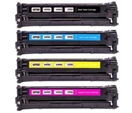 Compatible HP 131A Toner Cartridge Set (Black, Cyan, Magenta, Yellow) - HP CF210 Toner Series