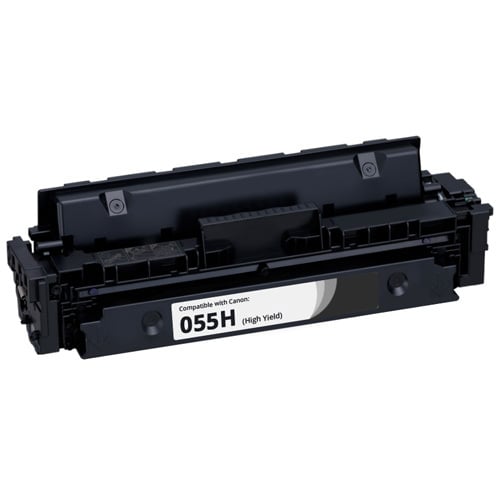 Compatible Canon 055H High Yield Black Toner 3020C002 with Chip, (7,600 Page Yield)