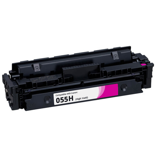 Compatible Canon 055H High Yield Magenta Toner 3020C002 with Chip, (5,900 Page Yield)