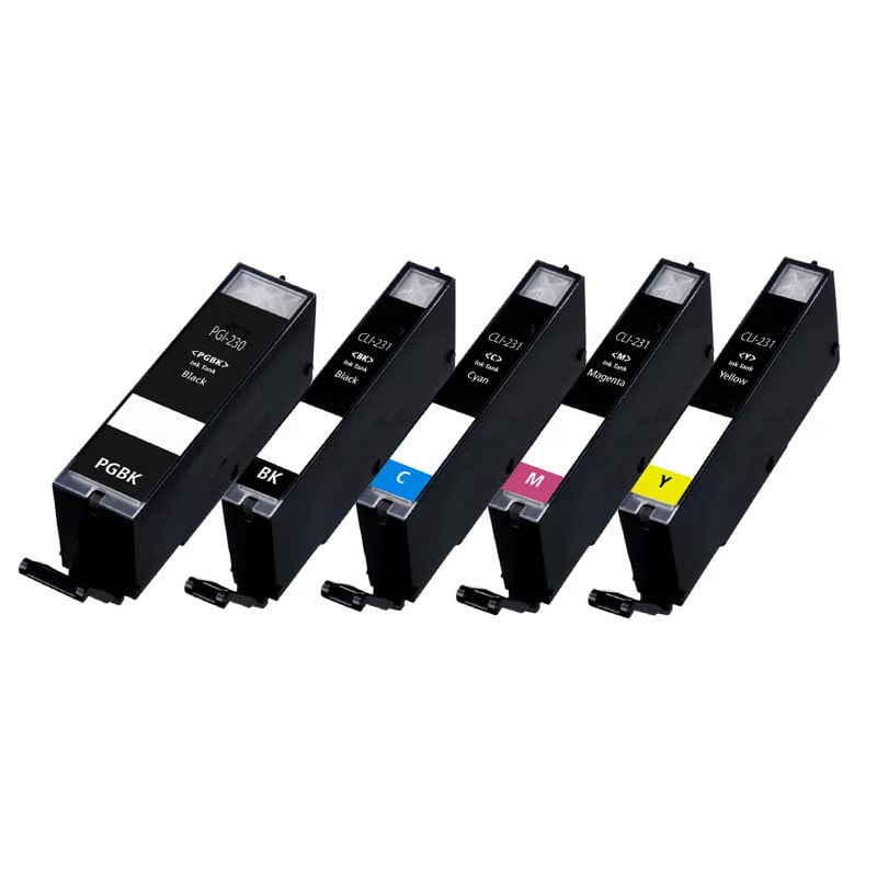 Compatible Canon PGI-230 & CLI-231 Ink Cartridge 5-Piece Combo Pack