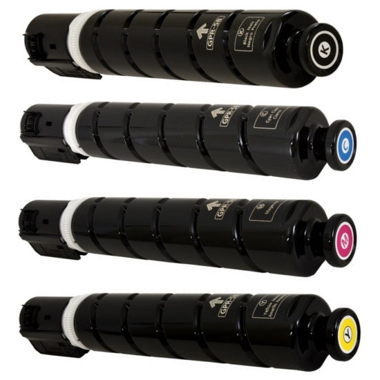 Compatible Canon GPR-58 Bulk Set of 4 Toner Cartridges: 1 Each of Black, Cyan, Magenta, Yellow