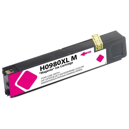Remanufactured Replacement Magenta Ink Cartridge for D8J08A / HP 980