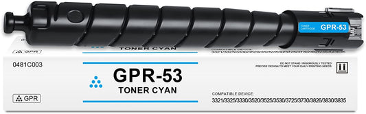 Compatible Canon GPR-53 Cyan Toner Cartridge 8525B003, 19K Pages
