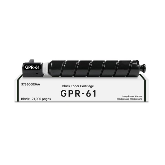 Compatible Canon GPR-61 Black High Yield Toner Cartridge 3763C003AA, 71K Pages