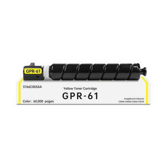 Compatible Canon GPR-61 Yellow High Yield Toner Cartridge 3766C003AA, 60K Pages