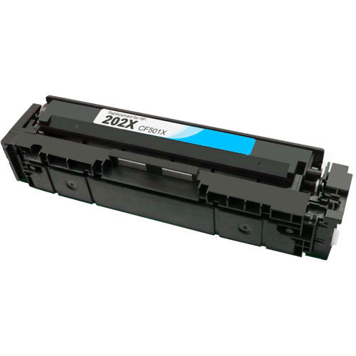 Compatible HP 202X Cyan CF501X Toner Cartridge (High Yield 2,500 Pages)