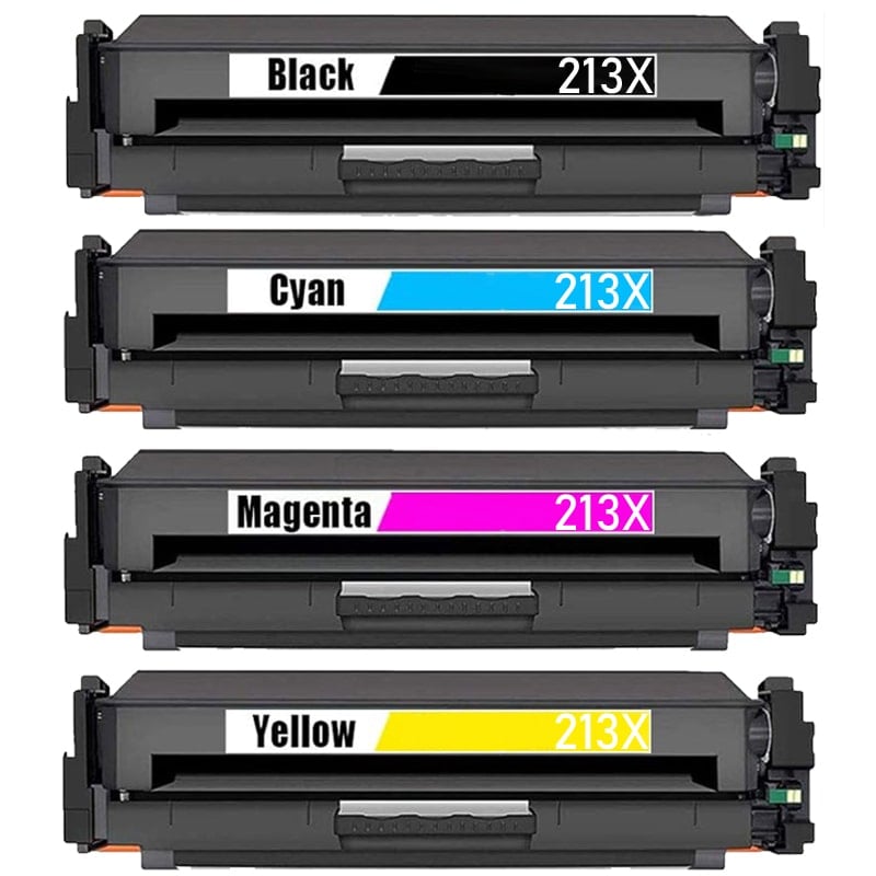 Compatible HP 213X High-Yield Toner Cartridge 4-Piece Combo Pack