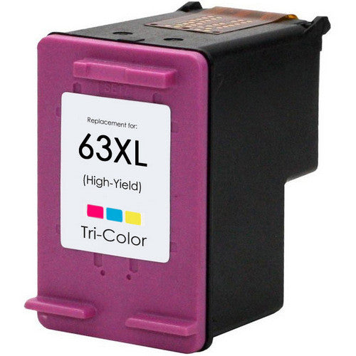 Remanufactured HP 63XL (F6U63AN) High Yield Color Ink Cartridge