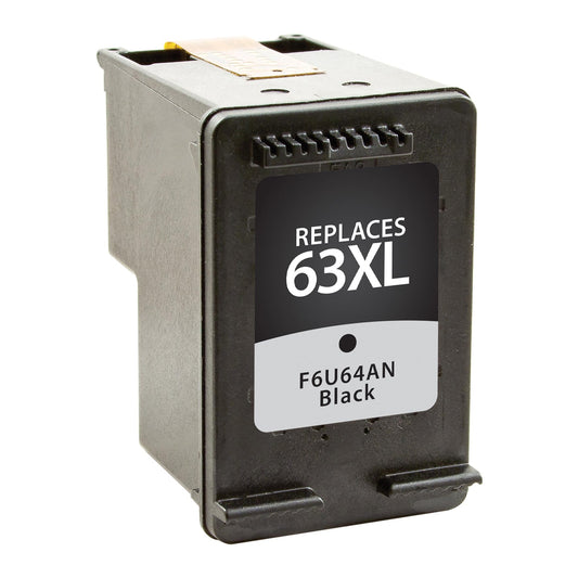 Remanufactured HP 63XL (F6U64AN) High Yield Black Ink Cartridge