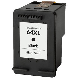 Remanufactured Replacement 64XL High Yield Black Ink Cartridge for HP N9J92AN