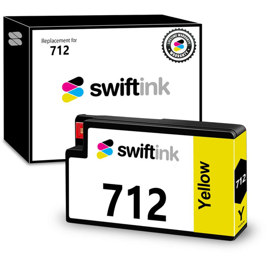 Remanufactured HP 712 29ml Yellow DesignJet Ink Cartridge, 3ED69A