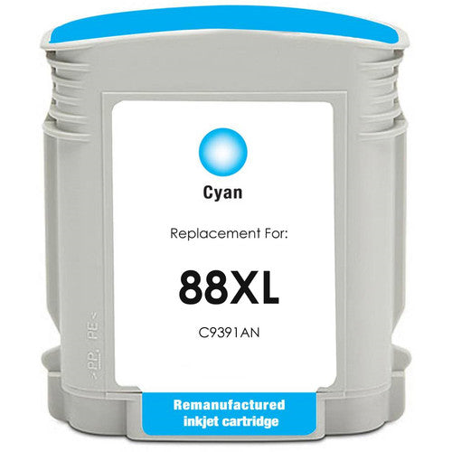 Remanufactured HP C9391AN / HP 88XL Cyan Ink Cartridge