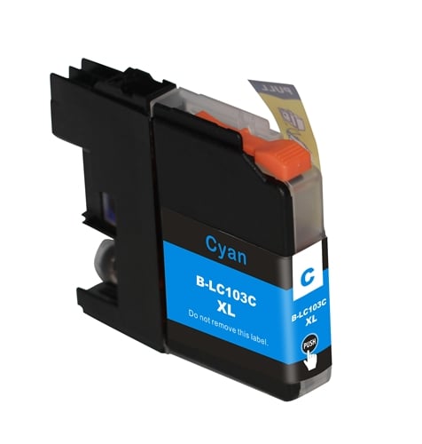 Compatible Brother LC103C High-Yield Cyan Ink Cartridge