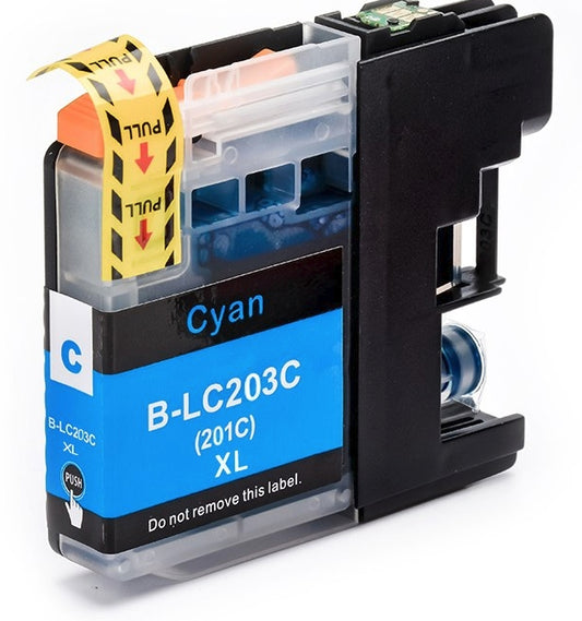 Compatible Brother LC203C High Yield Cyan Ink Cartridge