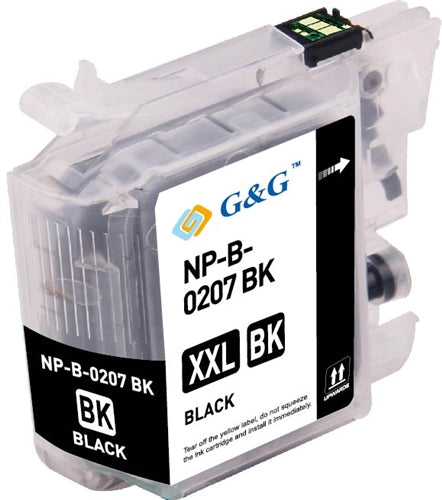 Compatible Brother LC207BK Super High-Yield Black Ink Cartridge