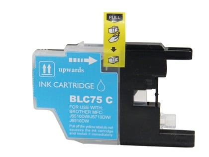 Compatible Brother LC75C High Yield Cyan Ink Cartridge