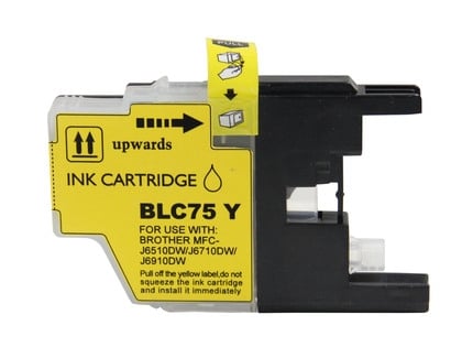 Compatible Brother LC75Y High Yield Yellow Ink Cartridge