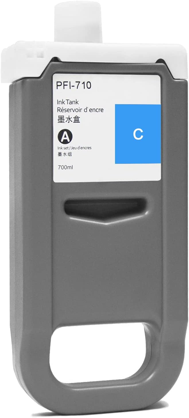 Compatible Canon PFI-710C 2355C001 Cyan Ink Cartridge (700 mL)