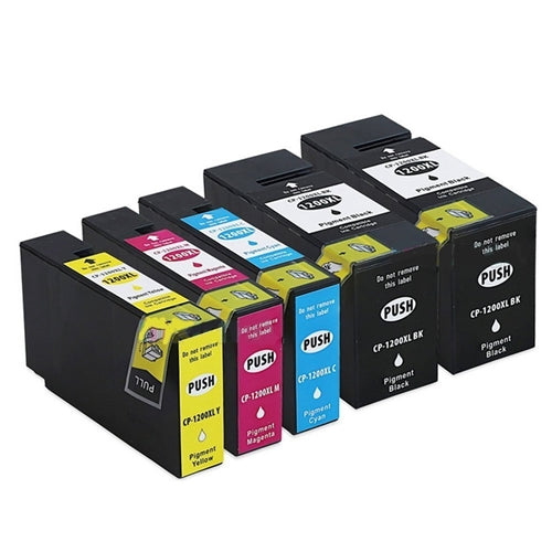 Compatible Canon PGI-1200XL Bulk Set of 5: 2 Black & 1 each of Cyan, Magenta, Yellow Ink Cartridges