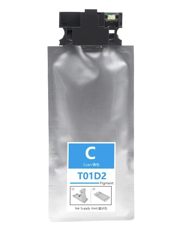 Compatible Epson T01D2 (T01D200) Cyan High-Yield Ink Pack - 20,000 Page-Yield