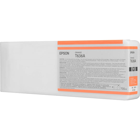 Remanufactured High Yield 700ml Orange Ink Cartridge for Epson T636A00