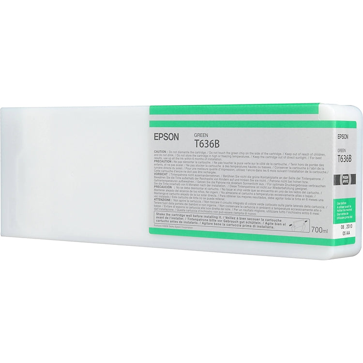 Remanufactured High Yield 700ml Green Ink Cartridge for Epson T636B00