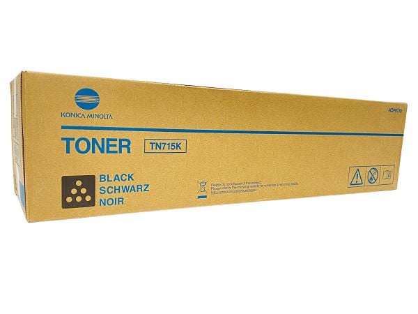 Genuine OEM Konica Minolta TN715K Black Toner for bizhub C750i (ACP8130)