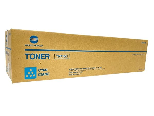 Genuine OEM Konica Minolta TN715C Cyan Toner for bizhub C750i (ACP8430)